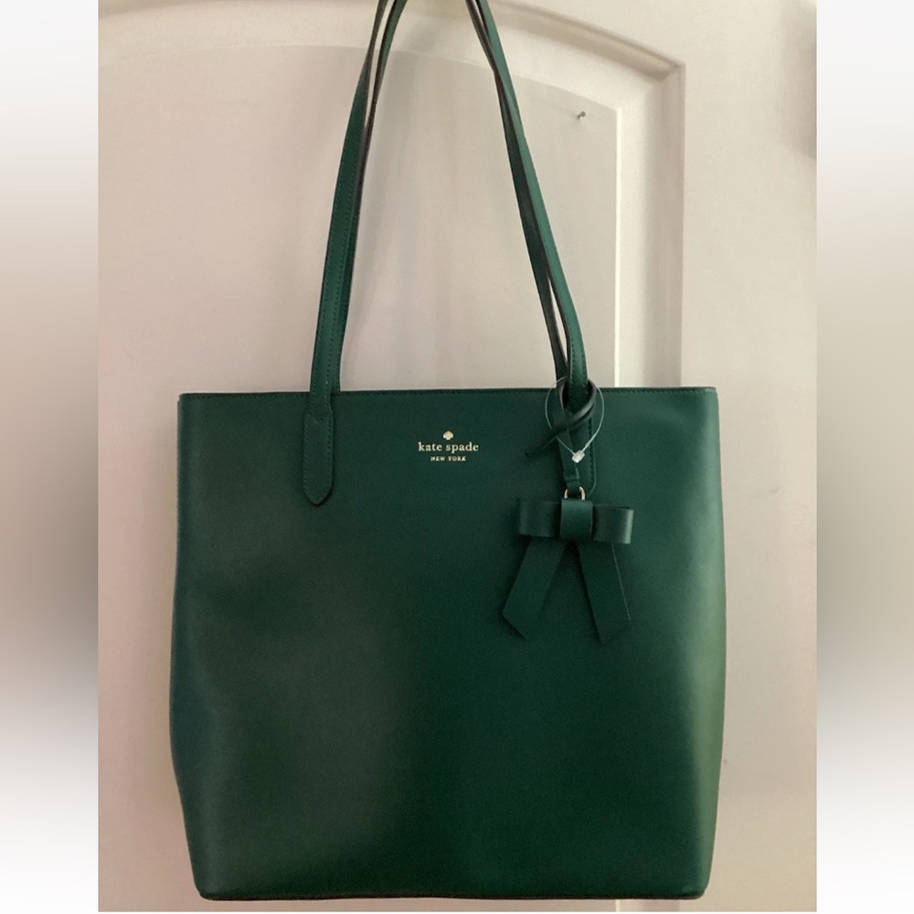 Kate Spade Saffiano large Tote deep jade